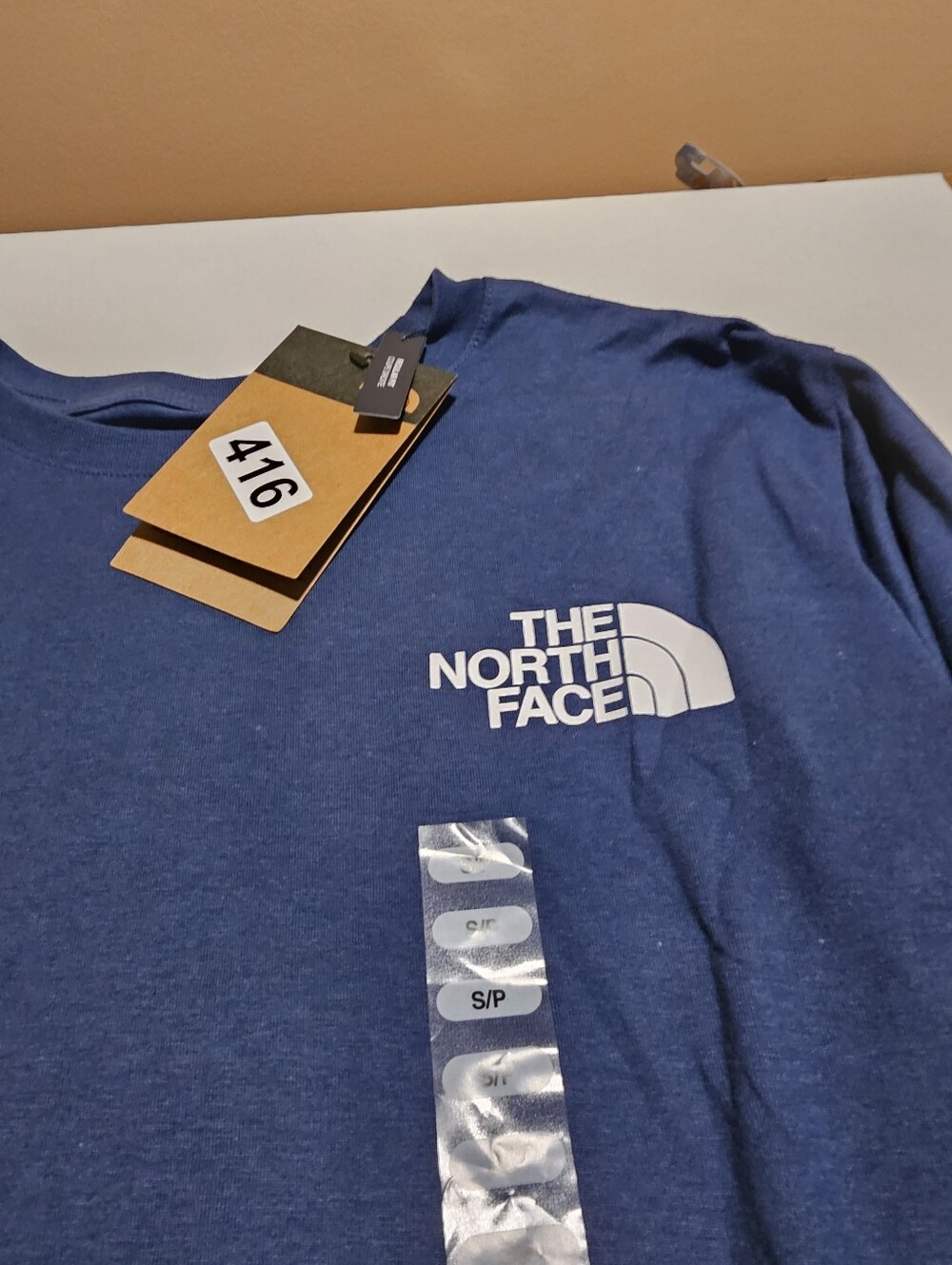 The North Face Men's Deep Blue Logo Short-Sleeve Tee Small New